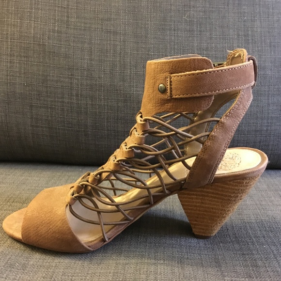Vince Camuto Evel Caged Sandal - sz7, taupe - Picture 5 of 6